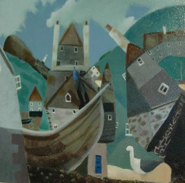 - Mixed Media on Board, Painting by David Eustace, measuring 27 x 28 cm (H x W) framed at 40 x 41 cm £1095